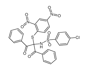 4-chloro-N-(2-((2,4-dinitrophenyl)thio)-1,3-dioxo-1,3-diphenylpropan-2-yl)benzenesulfonamide Structure