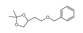 (4S)-2,2-dimethyl-4-(2-phenylmethoxyethyl)-1,3-dioxolane结构式