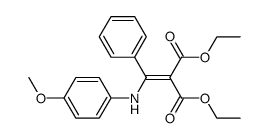diethyl 2-(((4-methoxyphenyl)amino)(phenyl)methylene)malonate结构式