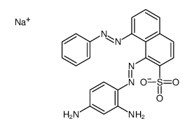 sodium (5or8)-[(2,4-diaminophenyl)azo]-(8or5)-(phenylazo)naphthalene-2-sulphonate structure