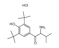 2-amino-1-(3,5-di-tert-butyl-4-hydroxyphenyl)-3-methyl-1-butanone hydrochloride Structure