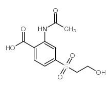 2-acetamido-4-(2-hydroxyethylsulfonyl)benzoic acid Structure