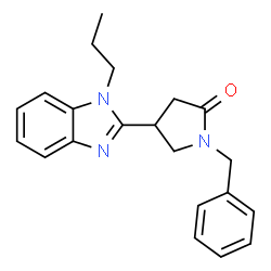 1-benzyl-4-(1-propyl-1H-benzo[d]imidazol-2-yl)pyrrolidin-2-one Structure