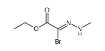 Acetic acid, 2-bromo-2-(2-methylhydrazinylidene)-, ethyl ester结构式