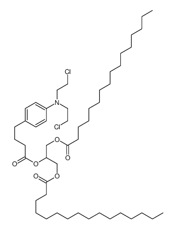 1,3-dipalmitoyl-2-(4-(bis(2-chloroethyl)amino)benzenebutanoyl)glycerol Structure