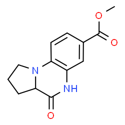 4-OXO-1,2,3,3A,4,5-HEXAHYDRO-PYRROLO[1,2-A]QUINOXALINE-7-CARBOXYLIC ACID METHYL ESTER结构式