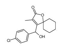 1-Oxaspiro(4.5)dec-3-en-2-one, 4-((4-chlorophenyl)hydroxymethyl)-3-met hyl-结构式