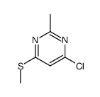 4-氯-2-甲基-6-(甲基硫烷基)嘧啶结构式