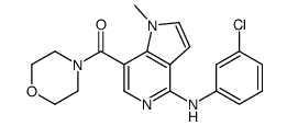 [4-(3-chloroanilino)-1-methylpyrrolo[3,2-c]pyridin-7-yl]-morpholin-4-ylmethanone Structure