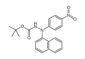 Hydrazinecarboxylic acid, 2-(1-naphthalenyl)-2-(4-nitrophenyl)-, 1,1-dimethylethyl ester结构式
