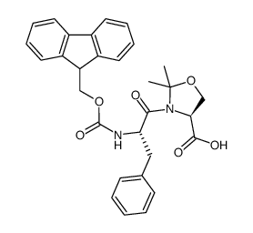 (4S)-3-[(2S)-2-[[芴甲氧羰基]氨基]-1-氧代-3-苯基丙基]-2,2-二甲基-4-恶唑烷羧酸图片