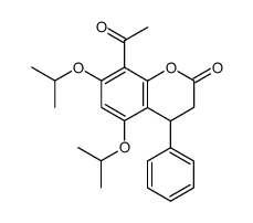 8-Acetyl-5,7-diisopropoxy-4-phenyl-chroman-2-one Structure