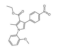 1-(2-Methoxy-phenyl)-2-methyl-4-(4-nitro-phenyl)-1H-pyrrole-3-carboxylic acid ethyl ester Structure