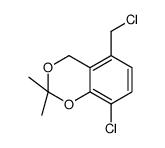 8-chloro-5-(chloromethyl)-2,2-dimethyl-4H-1,3-benzodioxine结构式