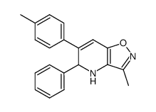 3-Methyl-5-phenyl-6-p-tolyl-4,5-dihydro-isoxazolo[4,5-b]pyridine结构式