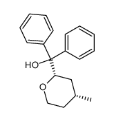 ((2S)-cis-4-Methyl-tetrahydro-pyran-2-yl)-diphenyl-methanol Structure