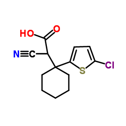 [1-(5-Chloro-2-thienyl)cyclohexyl](cyano)acetic acid结构式