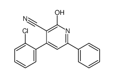 4-(2-chlorophenyl)-2-oxo-6-phenyl-1H-pyridine-3-carbonitrile结构式