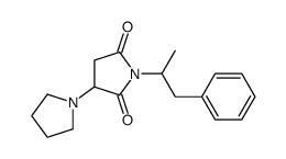 1-(1-phenylpropan-2-yl)-3-pyrrolidin-1-ylpyrrolidine-2,5-dione结构式