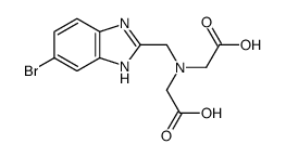 2-[(6-bromo-1H-benzimidazol-2-yl)methyl-(carboxymethyl)amino]acetic acid Structure