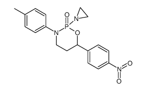 2-(1-aziridyl)-6-(p-nitrophenyl)-3-(p-tolyl)-tetrahydro-1,3,2-oxazaphosphorin-2-oxide结构式