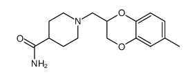 1-[(6-methyl 1,4-benzodioxan-2 yl)methyl]piperidino-4-carboxamide结构式