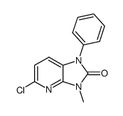 1-phenyl-3-methyl-5-chloroimidazo<4,5-b>pyridin-2-one结构式