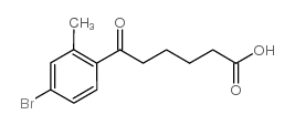 6-(4-bromo-2-methylphenyl)-6-oxohexanoic acid structure