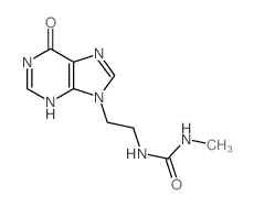 3-methyl-1-[2-(6-oxo-3H-purin-9-yl)ethyl]urea结构式