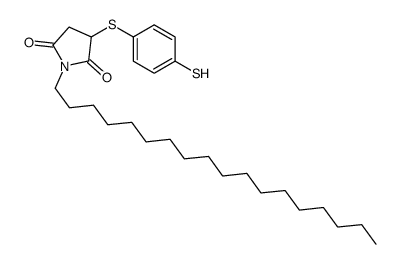 1-octadecyl-3-(4-sulfanylphenyl)sulfanylpyrrolidine-2,5-dione结构式