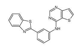 N-[3-(1,3-benzothiazol-2-yl)phenyl]thieno[3,2-d]pyrimidin-4-amine结构式