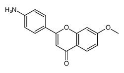 2-(4-aminophenyl)-7-methoxychromen-4-one结构式