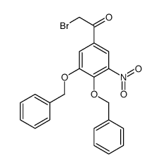 2-bromo-1-[3-nitro-4,5-bis(phenylmethoxy)phenyl]ethanone结构式