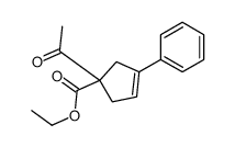 ethyl 1-acetyl-3-phenylcyclopent-3-ene-1-carboxylate结构式