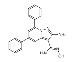 2-Amino-N-hydroxy-5,7-diphenyl-pyrazolo[1,5-a]pyridine-3-carboxamidine Structure