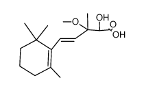 2-hydroxy-3-methoxy-3-methyl-5-(2,6,6-trimethylcyclohex-1-en-1-yl)pent-4-enoic acid Structure