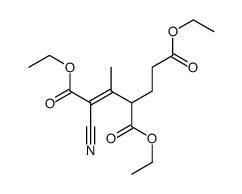 triethyl 1-cyano-2-methylpent-1-ene-1,3,5-tricarboxylate结构式