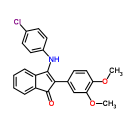 3-[(4-Chlorophenyl)amino]-2-(3,4-dimethoxyphenyl)-1H-inden-1-one结构式