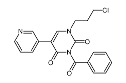 3-benzoyl-1-(3-chloro-propyl)-5-pyridin-3-yl-1H-pyrimidine-2,4-dione结构式