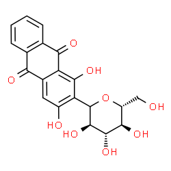 2-D-Glucopyranosyl-1,3-dihydroxy-9,10-anthracenedione structure