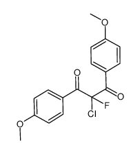 2-chloro-2-fluoro-1,3-bis(4-methoxyphenyl)propane-1,3-dione Structure