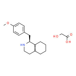 (R)-glycolic acid, compound with (S)-1,2,3,4,5,6,7,8-octahydro-1-[(4-methoxyphenyl)methyl]isoquinoline (1:1)结构式