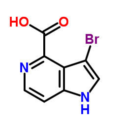 3-Bromo-1H-pyrrolo[3,2-c]pyridine-4-carboxylic acid结构式