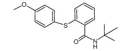 2-(4-methoxyphenylthio)-N-tert-butylbenzamide结构式