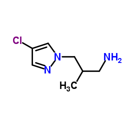 3-(4-CHLORO-PYRAZOL-1-YL)-2-METHYL-PROPYLAMINE结构式