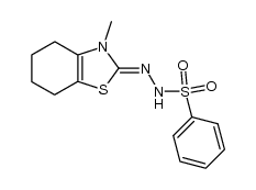 3-methyl-4,5,6,7-tetrahydro-3H-benzothiazol-2-one benzenesulfonylhydrazone结构式