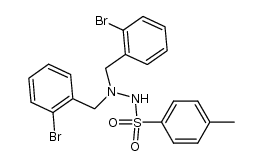 toluene-4-sulfonic acid-[N',N'-bis-(2-bromo-benzyl)-hydrazide] Structure