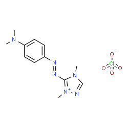 Perchlorate of 5-[[4-(dimethylamino)phenyl]azo]-1,4-dimethyl-1H-1,2,4-triazolium structure