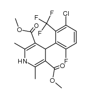 dimethyl 4-(3-chloro-6-fluoro-2-(trifluoromethyl)phenyl)-2,6-dimethyl-1,4-dihydropyridine-3,5-dicarboxylate结构式