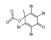 (2,3,5,6-tetrabromo-1-methyl-4-oxocyclohexa-2,5-dien-1-yl) nitrate结构式